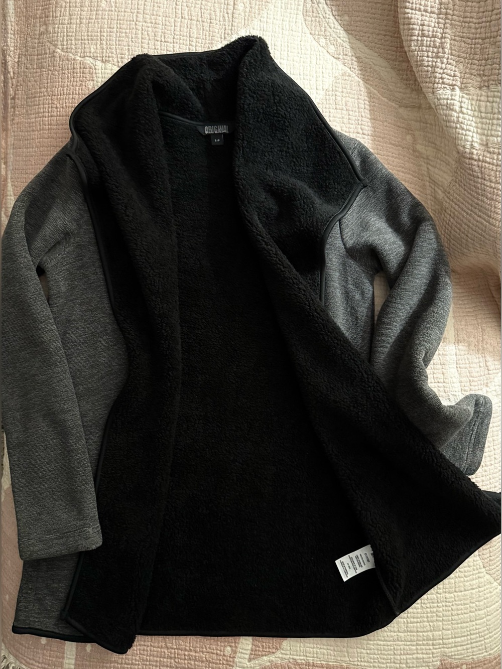 STYLISH WARM NICOLE MILLER OPEN FLEECE CARDIGAN - Picture 7 of 12